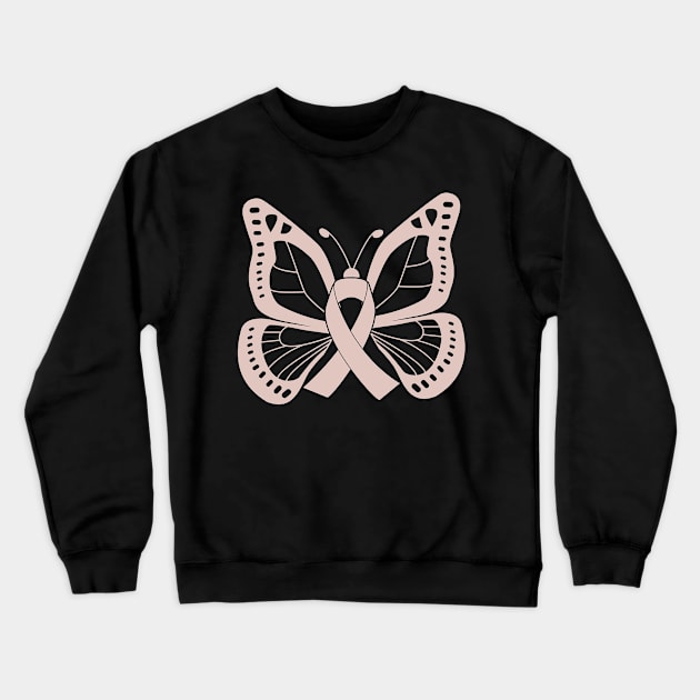 Pearl Butterfly Awareness Ribbon Crewneck Sweatshirt by FanaticTee